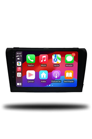 Mazda 3 2004-2009 Uyumlu Android Multimedya + CarPlay + 4GB RAM + 64GB Hafıza