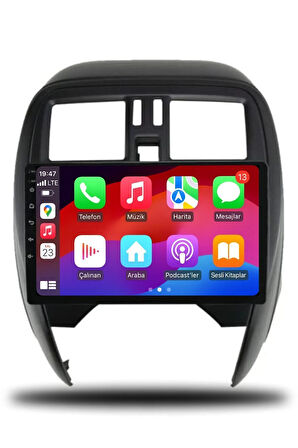 Nissan Micra 2014-2018 Uyumlu Android Multimedya + CarPlay + 6gb ram + 128gb Hafıza