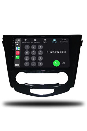 Nissan Qashqai 2014-2021 Manuel Klima Uyumlu Android Multimedya + CarPlay + 6gb ram + 128gb Hafıza