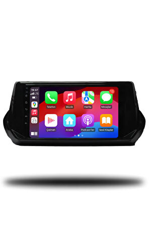 Peugeot 2008  2020-2022 Uyumlu Android Multimedya + CarPlay + 6gb ram + 128gb Hafıza