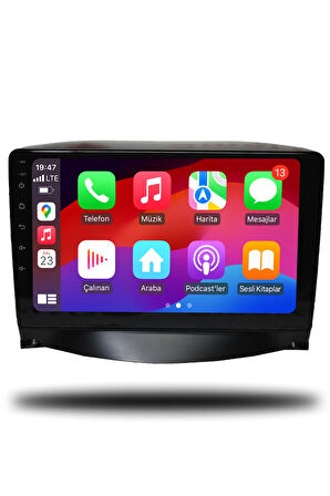 Peugeot 207 2006-2012 Uyumlu Android Multimedya + CarPlay + 4GB RAM + 64GB Hafıza