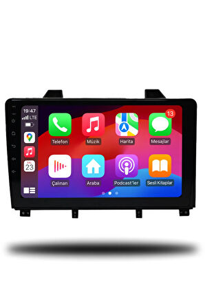 Peugeot 3008 2009-2015 Uyumlu Android Multimedya  Manuel Klima + CarPlay 4GB RAM + 64GB Hafıza