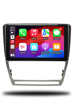 Skoda Octavia 2007-2012 Uyumlu Android Multimedya + CarPlay + 4GB RAM + 64GB Hafıza Uyumlu