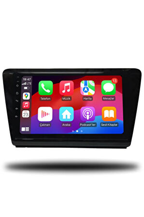 Skoda Rapid 2013-2018 Uyumlu Android Multimedya + CarPlay + 4GB RAM + 64GB Hafıza