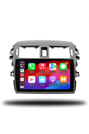 Corolla 2007-2012 Uyumlu Android Multimedya + CarPlay + 4GB RAM + 64GB Hafıza