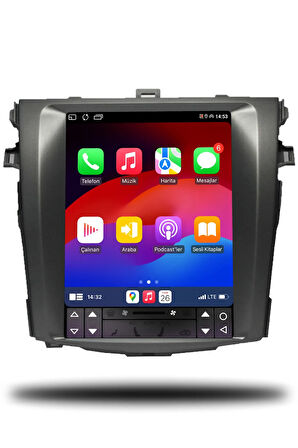 Corolla Tesla 2007-2011 Uyumlu Android Multimedya + CarPlay + 2gb RAM + 32gb Hafıza