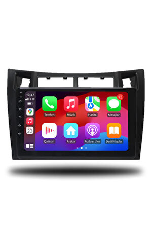 Toyota Yaris 2007-2011 Uyumlu Android Multimedya + CarPlay + 6gb ram + 128gb Hafıza