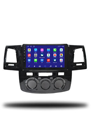 Hilux 2008-2015 Manuel Klima Uyumlu Android Multimedya + Carplay + 6gb ram + 128gb Hafıza