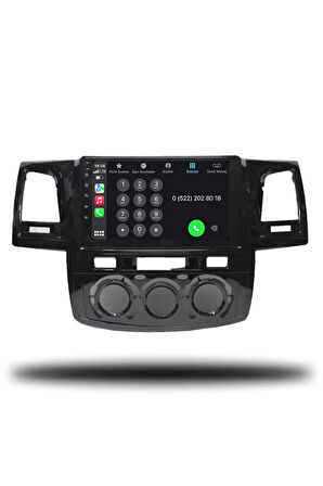 Hilux 2008-2015 Manuel Klima Uyumlu Android Multimedya + Carplay + 6gb ram + 128gb Hafıza