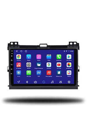 Toyota Land Cruiser Prado 2004-2009 Uyumlu Android Multimedya + CarPlay + 6gb ram + 128gb Hafıza