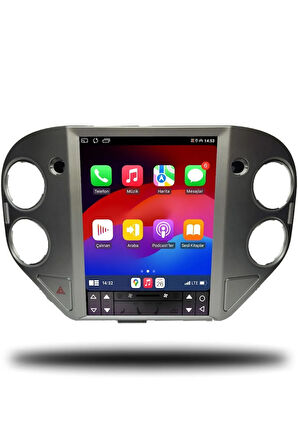 Volkswagen Tiguan 2008-2016 Tesla Android Multimedya + CarPlay + AndroidAuto + 6gb ram + 128gb Hafıza