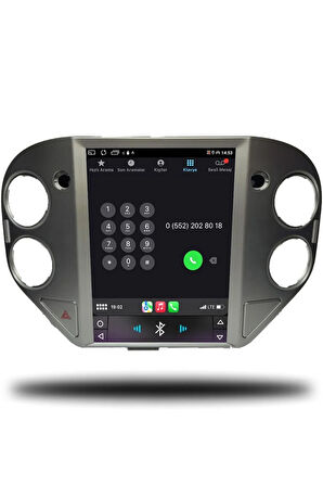 Volkswagen Tiguan 2008-2016 Tesla Android Multimedya + CarPlay + AndroidAuto + 6gb ram + 128gb Hafıza