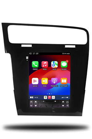 VW Golf 7 2013-2021 Tesla Android Carplay Multimedya + CarPlay + AndroidAuto + 4GB RAM + 64GB Hafıza