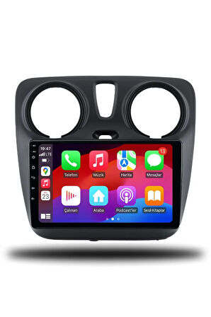 Dacia Dokker 2012-2022 Uyumlu Android Multimedya + CarPlay + 4GB RAM + 64GB Hafıza