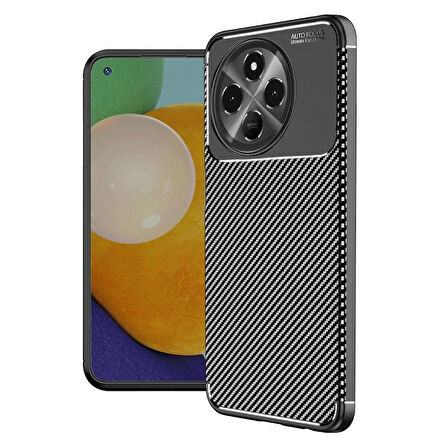 Gpack Tecno Spark 30 Pro uyumlu Kılıf Negro Karbon Görünümlü Silikon