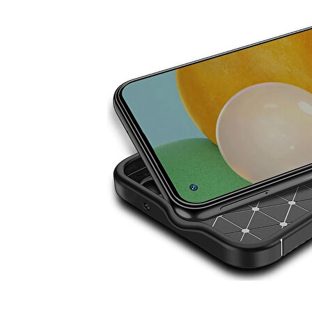 Gpack Tecno Spark 30 Pro uyumlu Kılıf Negro Karbon Görünümlü Silikon