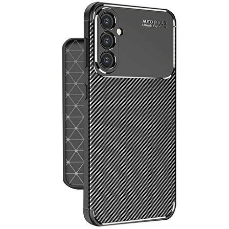 Gpack Samsung Galaxy A16 uyumlu Kılıf Negro Karbon Görünümlü Silikon