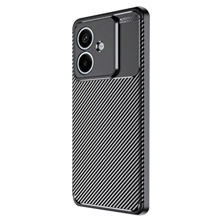 Gpack Oppo A3 uyumlu Kılıf Negro Karbon Görünümlü Silikon