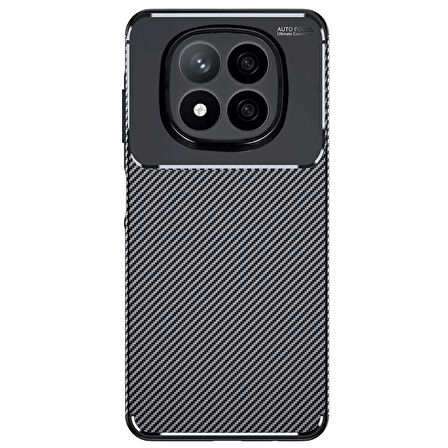 Gpack Xiaomi Redmi Note 14 Pro 5G uyumlu Kılıf Negro Karbon Görünümlü Silikon