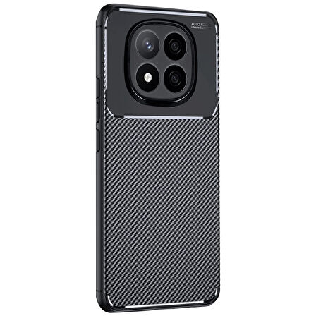 Gpack Xiaomi Redmi Note 14 Pro 5G uyumlu Kılıf Negro Karbon Görünümlü Silikon