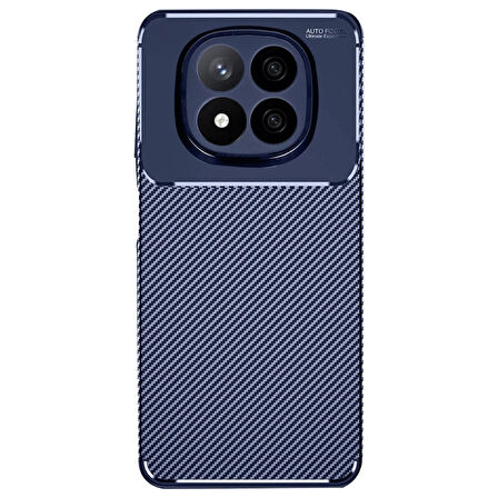 Gpack Xiaomi Redmi Note 14 Pro Plus uyumlu Kılıf Negro Karbon Görünümlü Silikon