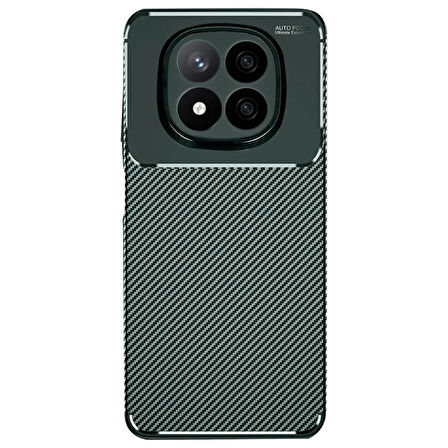 Gpack Xiaomi Redmi Note 14 Pro Plus uyumlu Kılıf Negro Karbon Görünümlü Silikon
