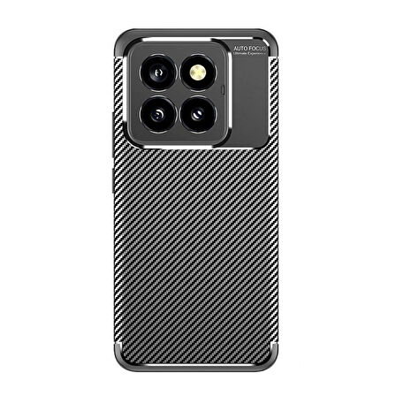 Gpack Xiaomi 14T Pro uyumlu Kılıf Negro Karbon Görünümlü Silikon