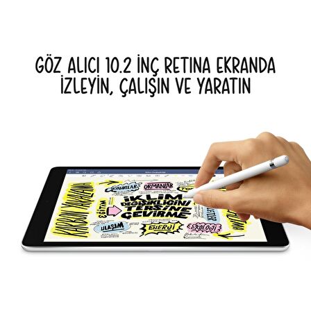 Apple iPad 10.2" Wi-Fi + Cellular 64GB - Gümüş - MK493TU/A