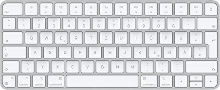 Apple Magic Keyboard: Bluetooth, şarj edilebilir. Mac, iPad ve iPhone ile çalışır; Almanca, Gümüş Rengi (USB-C)