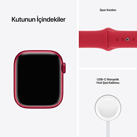 Apple Watch Series 7 MKR23TU/A Kırmızı Akıllı Saat