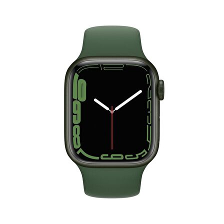 Apple Watch Series 7 GPS, 41mm Yeşil Alüminyum Kasa ve Clover Spor Kordon -  MKN03TU/A