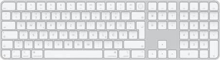 Apple Touch ID özellikli ve Sayısal Tuş Takımlı Magic Keyboard: Bluetooth, şarj edilebilir. Apple çipe sahip Mac bilgisayarlarla çalışır; Türkçe Q Klavye, Siyah tuşlar (Lightning) Outlet