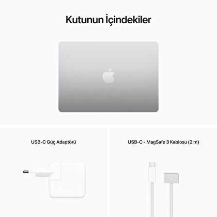 Apple MacBook Air 13'' M2 Çip 8 Çekirdekli CPU 10 Çekirdekli GPU 8 GB Bellek 512GB SSD Gümüş - MLY03TU/A