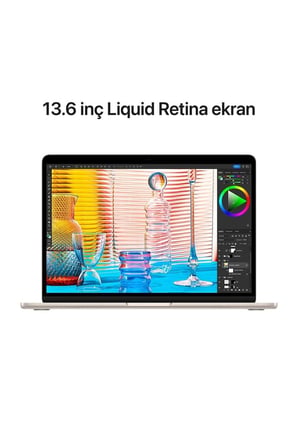 MacBook Air M2 8 GB 512 GB SSD 13.6" MLY23TU/A Yıldız Işığı  AÇIK KUTU TEŞHİR