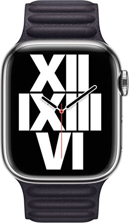 Apple Watch 45 mm Mürekkep Moru Baklalı Model Deri K - Outlet