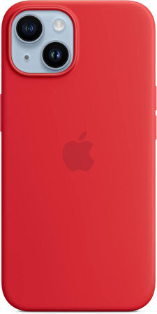 iPhone 14 için MagSafe özellikli Silikon Kılıf - (PRODUCT)RED Outlet