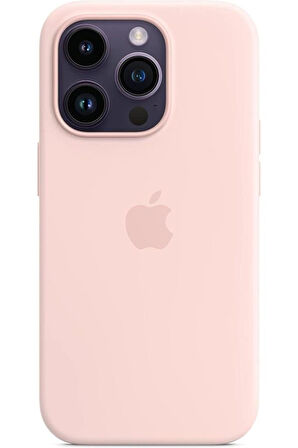 Apple iPhone 14 Pro için MagSafe özellikli Silikon Kılıf - Puslu Pembe ​​​​​​​Outlet