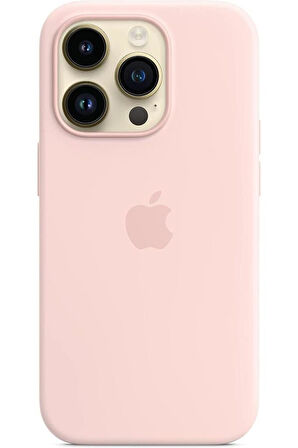 Apple iPhone 14 Pro için MagSafe özellikli Silikon Kılıf - Puslu Pembe ​​​​​​​Outlet