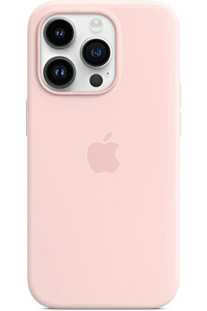 Apple iPhone 14 Pro için MagSafe özellikli Silikon Kılıf - Puslu Pembe ​​​​​​​Outlet