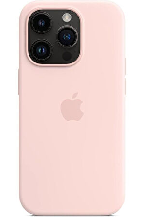 Apple iPhone 14 Pro için MagSafe özellikli Silikon Kılıf - Puslu Pembe ​​​​​​​Outlet