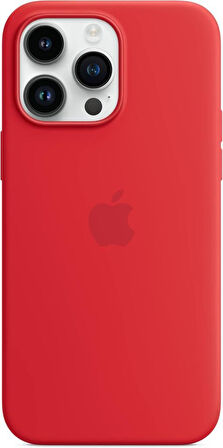 iPhone 14 için MagSafe özellikli Silikon Kılıf - (PRODUCT)RED Teşhir