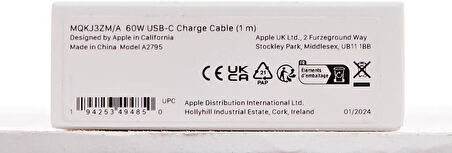 Apple MQKJ3ZM/A 1 m Type-C to Type-C Şarj Kablosu Teşhir