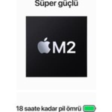 Apple MacBook Air M2 Çip 8GB 256GB SSD macOS 15" Taşınabilir Bilgisayar Gece Yarısı MQKW3TU/A -TEŞHİR