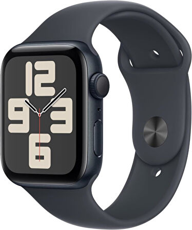 Apple Watch SE 2 2023 GPS 44mm Gece Yarısı Alüminyum Kasa ve Spor Kordon Akıllı Saat (Apple Türkiye Garantili)