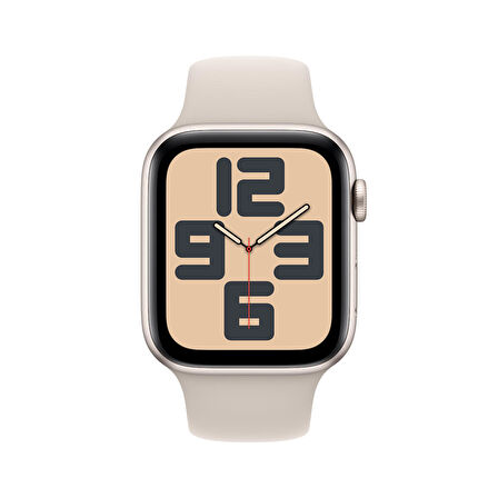 Apple Watch SE GPS + Cellular 44 mm Yıldız Işığı Alüminyum Kasa ve Yıldız Işığı Spor Kordon - M/L - MRGX3TU/A