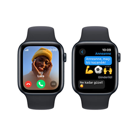 Apple Watch SE GPS + Cellular 44 mm Gece Yarısı Alüminyum Kasa ve Gece Yarısı Spor Kordon - M/L - MRH83TU/A