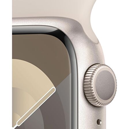 Apple Watch Series 9 GPS 41mm Yıldız Işığı Alüminyum Kasa ve Yıldız Işığı Spor Kordon - S/M - MR8T3TU/A