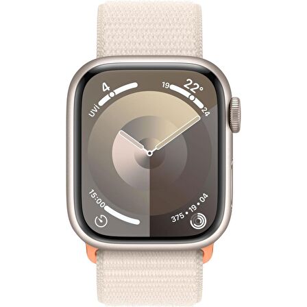 Apple Watch Series 9 GPS 41mm Yıldız Işığı Alüminyum Kasa ve Yıldız Işığı Spor Loop - MR8V3TU/A