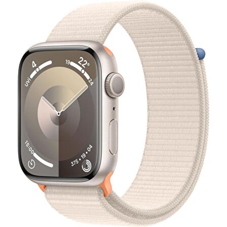 Apple Watch Series 9 GPS 45mm Yıldız Işığı Alüminyum Kasa ve Yıldız Işığı Spor Loop - MR983TU/A