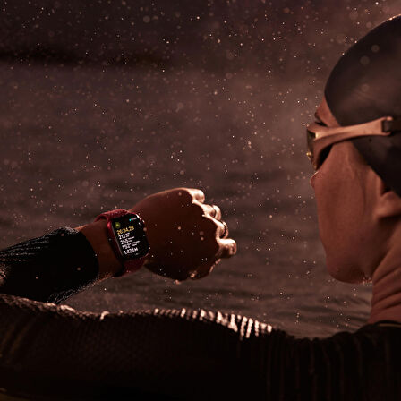 Apple Watch Series 9 GPS + Cellular 41mm Gümüş Çelik Kasa ve Fırtına Mavisi Spor Kordon - M/L - MRJ33TU/A
